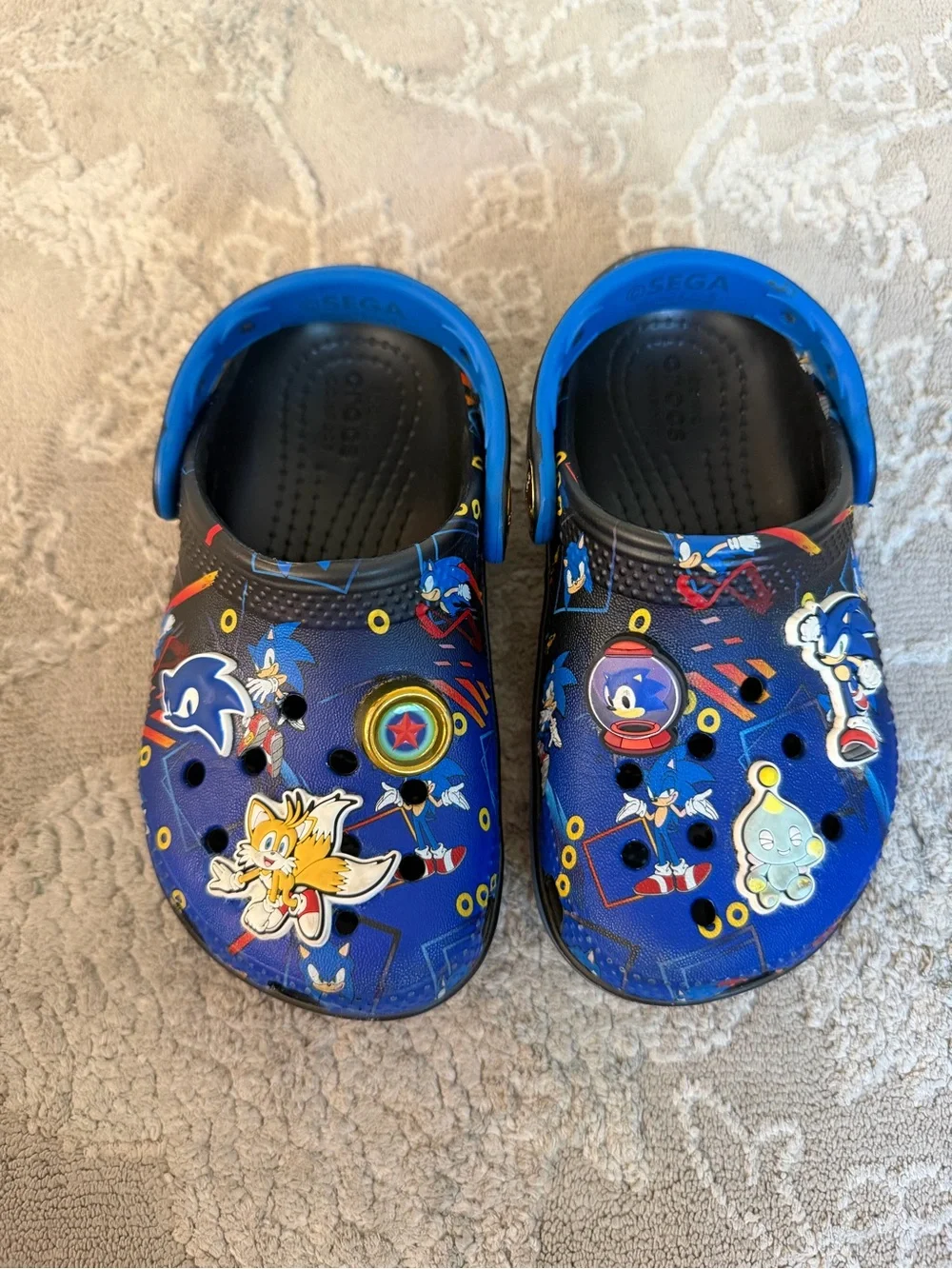 CROCS Kids Blue & Yellow Character Clogs Duo